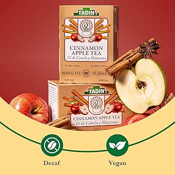 Amazon.com : Tadin Cinnamon Apple Herbal Tea, Caffeine Free, Decaf Amazon.com : Tadin Cinnamon Apple Herbal Tea, Caffeine Free, Decaf